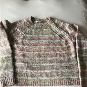 Striped Pastel Knit Sweater - Multicolor